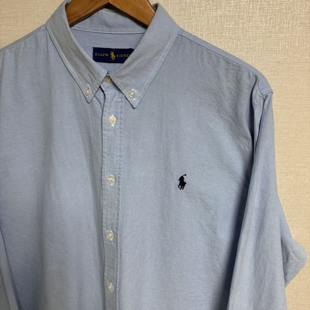 빈티지 폴로 셔츠 하늘색 L