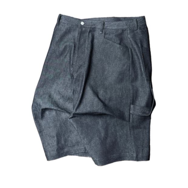 논노드 알파인 카펜터 로우 셀비지 데님 쇼츠 인디고