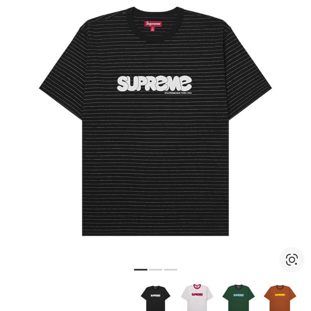 (XXL)슈프림 버블 숏슬리브 탑 블랙 - 25SS