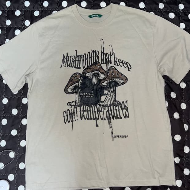 SUPERSUB 반팔 티셔츠 해골 프린팅 티 펑크 스트릿