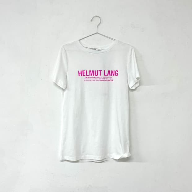 Helmut Lang Pink Graphic Print T-Shirt