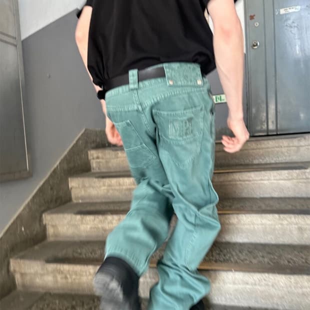 플라스틱 프로덕트 calf pocket pants