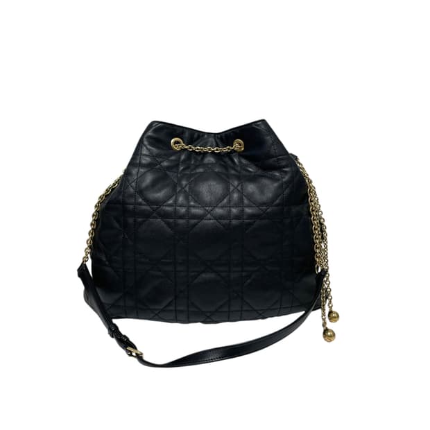 디올 블랙 서플 까나쥬 암미(아미) 라지 숄더백H00287