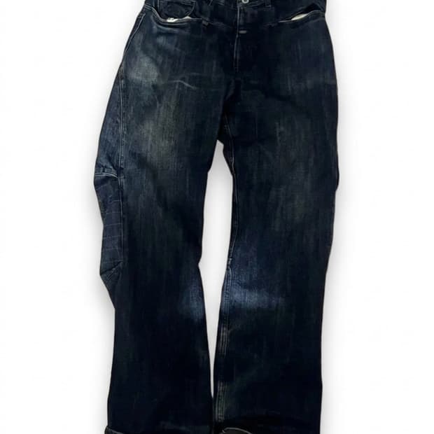 딥 인디고 워싱 데님 팬츠 