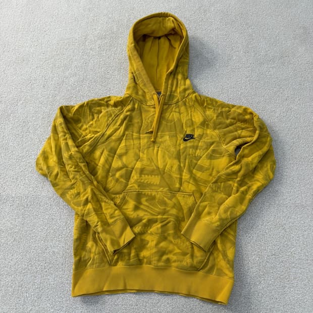 [L] 나이키 옐로우 컬러패턴 후드티 0108T1