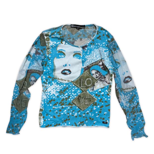 Miss Sixty 메쉬 큐빅 롱슬리브