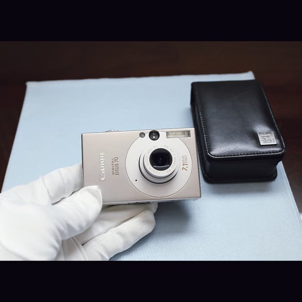 레어<민트급><한글>캐논 ixus70 실버 빈티지 디카