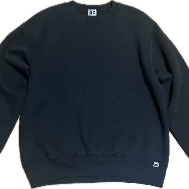 90s russell 스웻셔츠 블랙