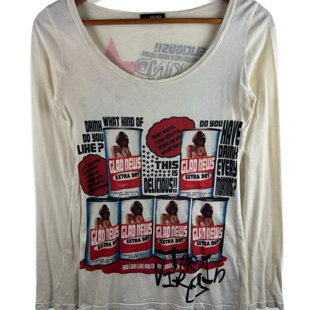 JPN GLADNEWS Y2K 딱붙 롱슬리브4735