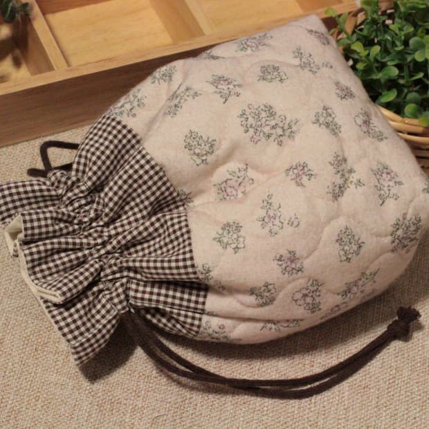 핸드메이드 퀼팅 스트링 파우치