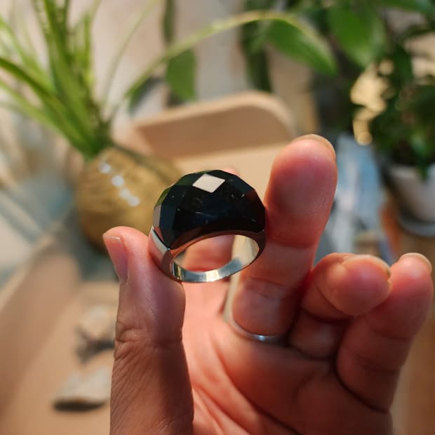 빅사이즈 24호 남녀공용 오닉스반지