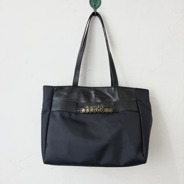 모스키노 레더+나일론 숄더백