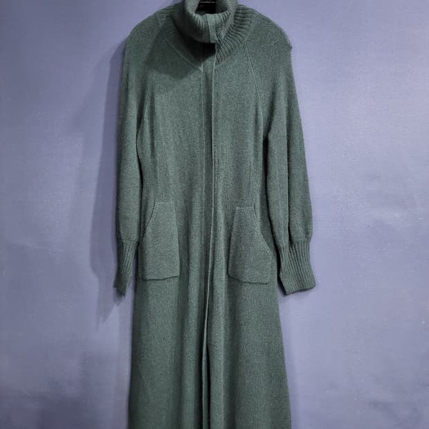 지스튜디오 양모.너구리 니트 롱집업