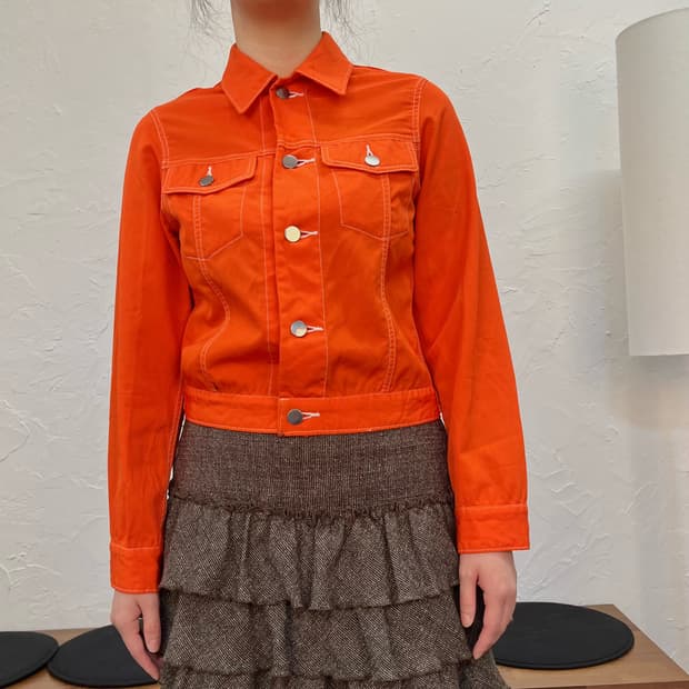 꼼데가르송 AD2000 오렌지 셔츠 자켓