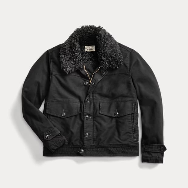 RRL 포 시어링 라인 자켓 M 블랙 판매