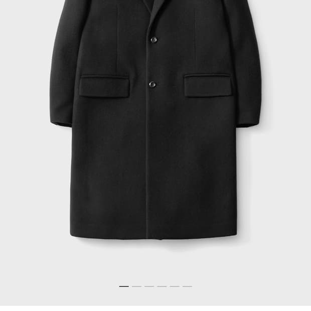 <삽니다> 포터리 멜톤 울 싱글 브레스티드 코트 블랙 3사이즈