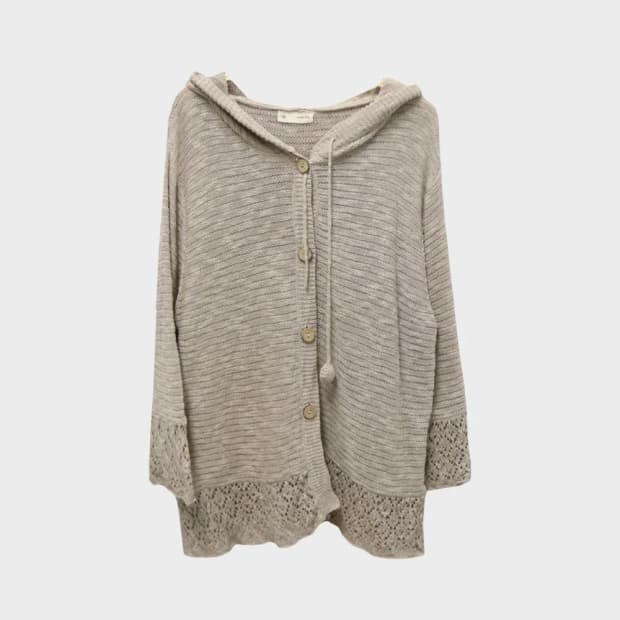 메이플 필 모리룩 레이스 후드가디건 61713