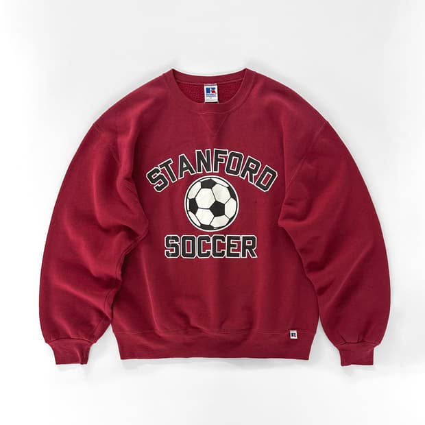 90s 빈티지 러셀 usa 스탠포드 사커 스웻셔츠
