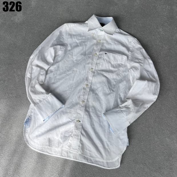 타미힐피거 화이트 긴팔셔츠 