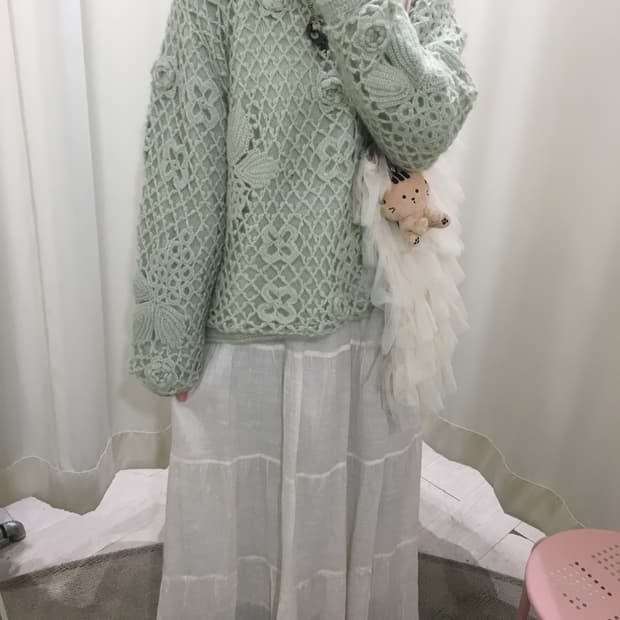 Mint Garden Crochet knit