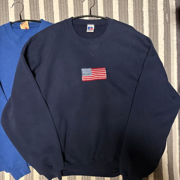 90s 빈티지 러셀 성조기 스웻 초레어템