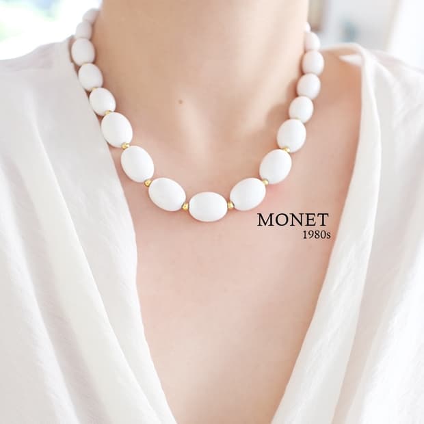 1980년대 Monet 비즈 빈티지목걸이 