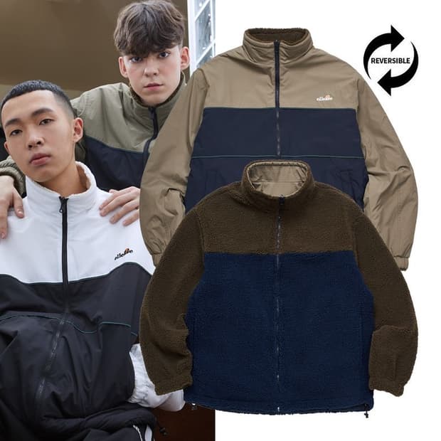 엘레쎄 리버서블 플리스 자켓 D/BEIGE 남 95