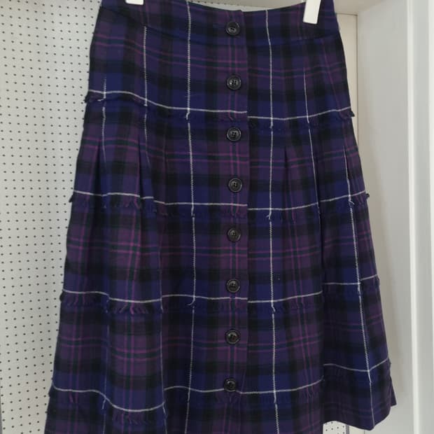 재팬 빈티지 체크 플리츠 스커트 ( Yorkland )
