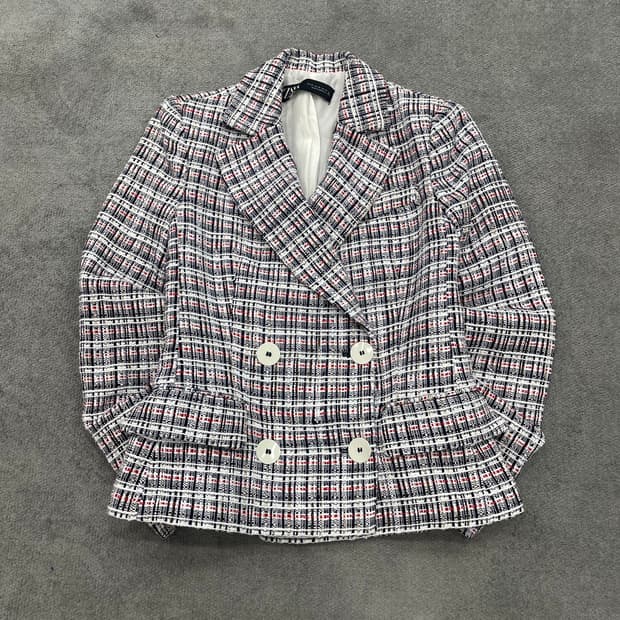 XS 자라 트위드 자켓