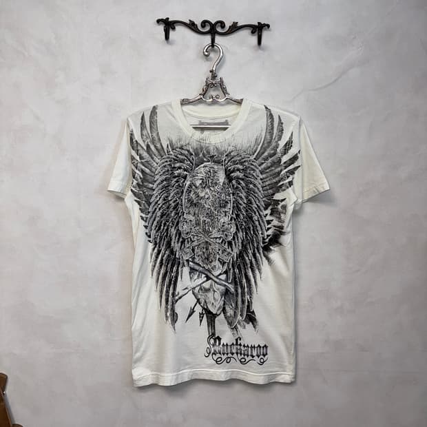 Buckaroo white oriental punk graphic 반팔티
