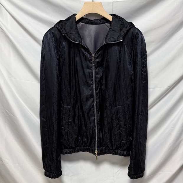 [S+급/48] 디올 오블리크 리버서블 블루종 후드 자켓