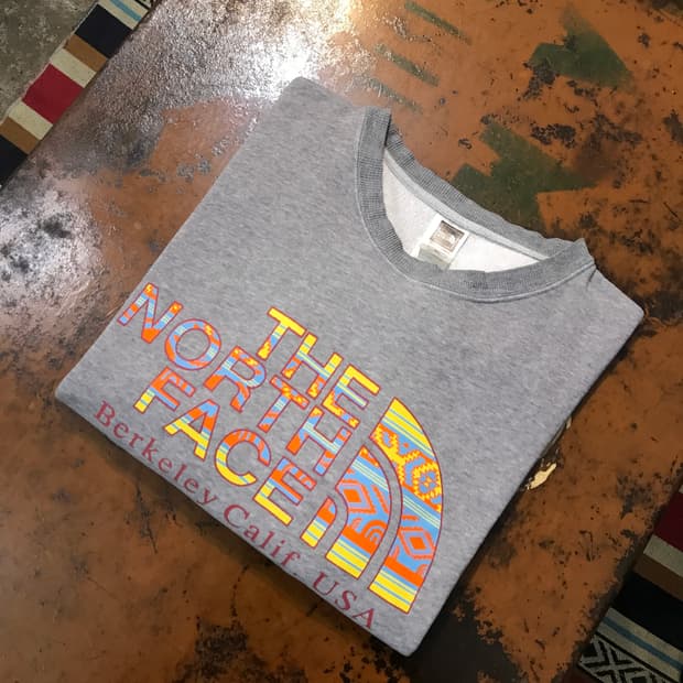 노스페이스 그레이 기모 스웨트셔츠 맨투맨 남성 105 사이즈