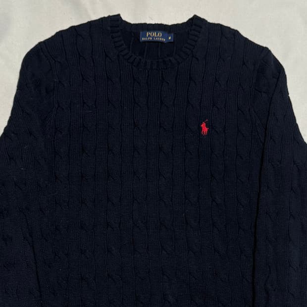 M 폴로랄프로렌 네이비 케이블 니트