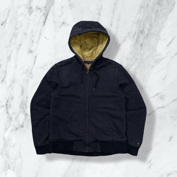 타미힐피거 쉐르파 후드 집업 자켓 