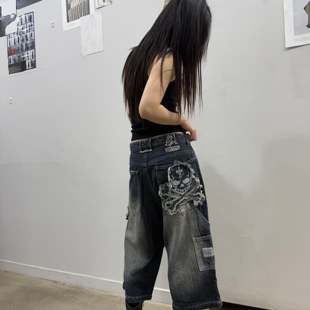 도그타운 그런지 워싱 데님 버뮤다팬츠