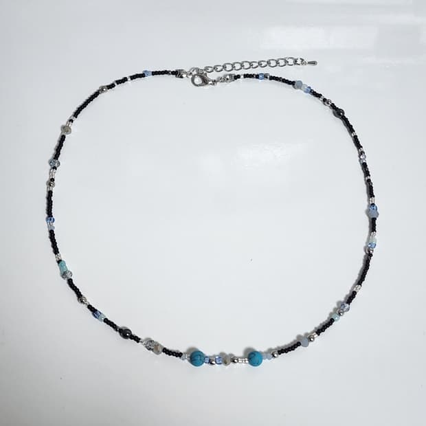 남자 하늘 포인트 목걸이