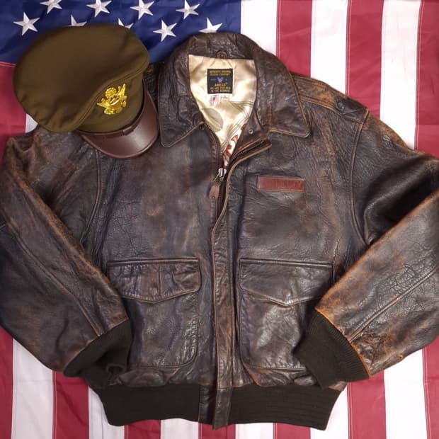 오리지날 아메코 미공군 A-2 리얼레더 항공자켓