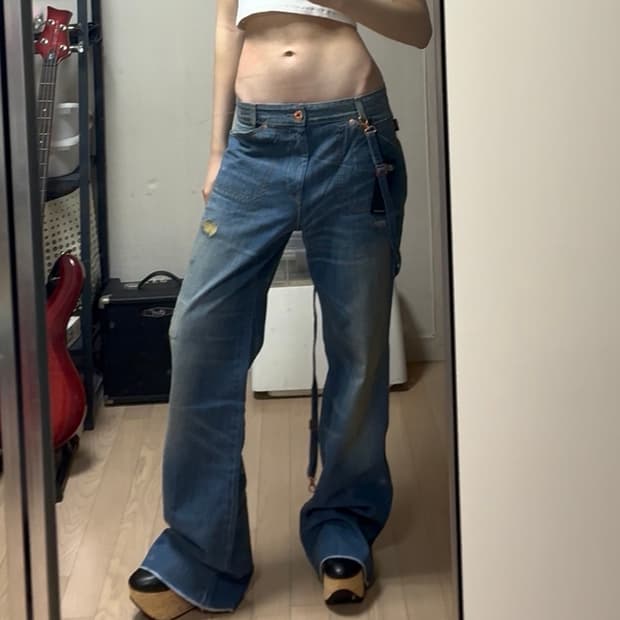 디젤 아카이브 로우라이즈 와이드팬츠