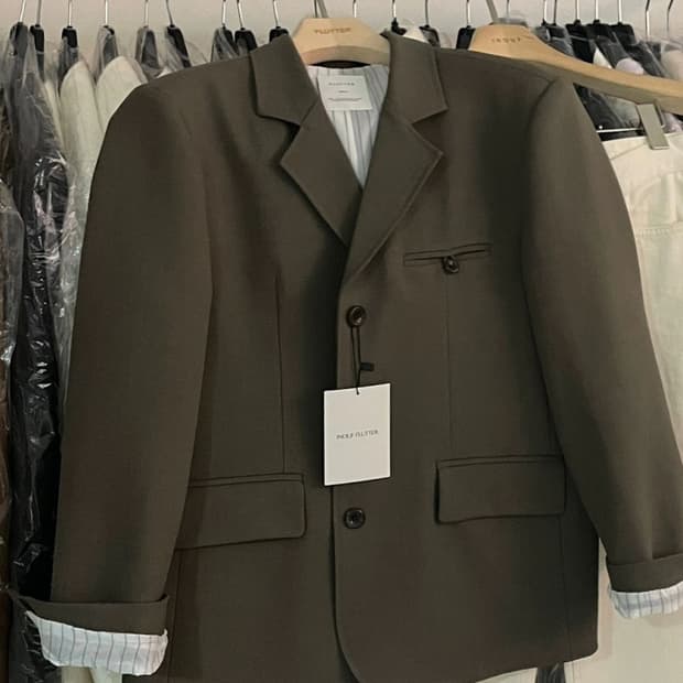 블레이저 자켓 카키