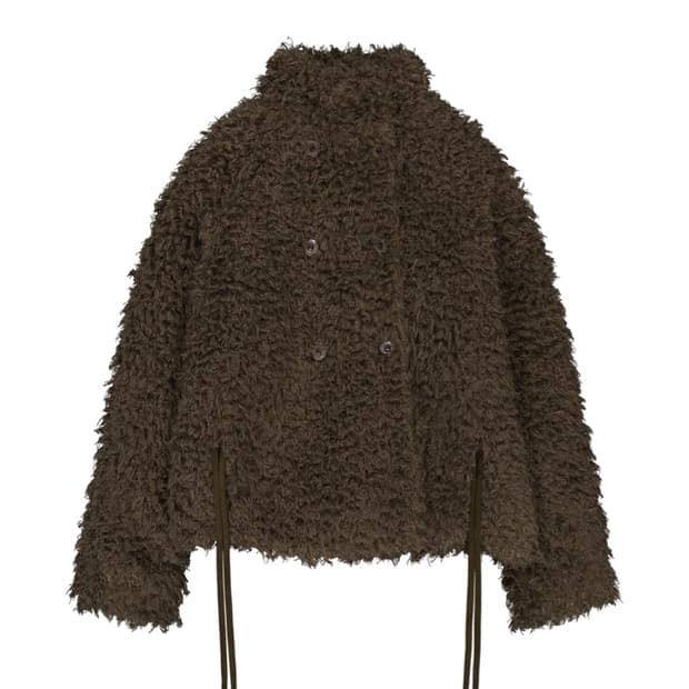 코이세이오 hairy fur jacket brown