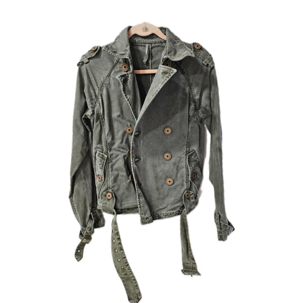 밀리터리 워싱 자켓