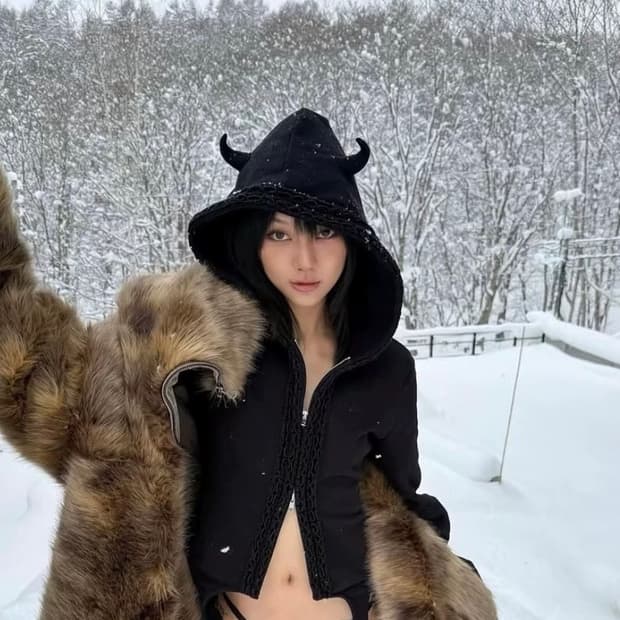 Nodress x Room SERVICE888 데빌후드집업 S