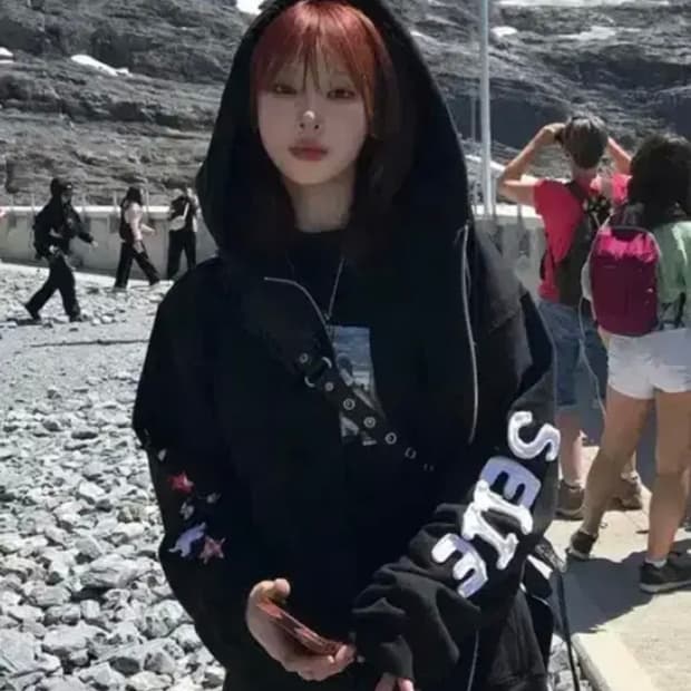 세이에 별패치 후드집업 사이즈1