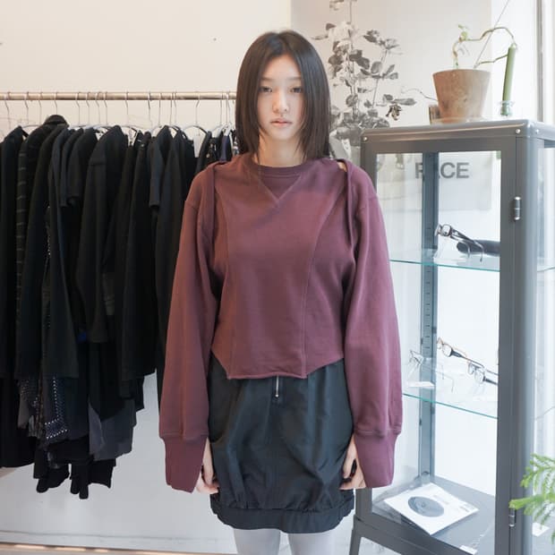 DIESEL cut-out layered strap sweatshirt