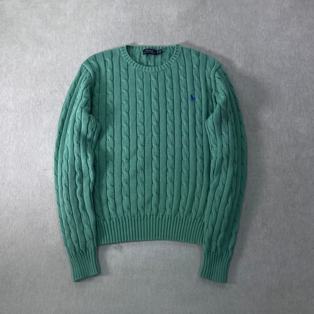 W100 폴로랄프로렌 꽈배기 니트