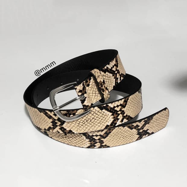 [Unisex] 파이톤 스네이크 뱀피 벨트