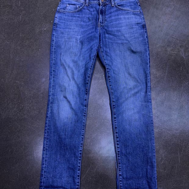 팀버랜드 슬림핏 스트레치 빈티지 워싱 데님팬츠 33