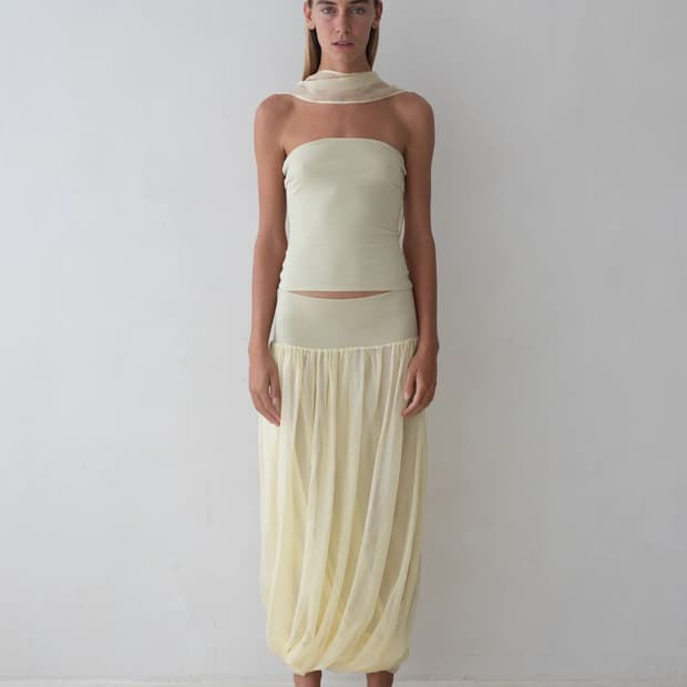 Belle anna 실크 투피스