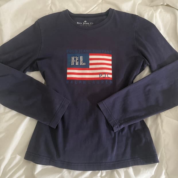 폴로 성조기 롱슬리브