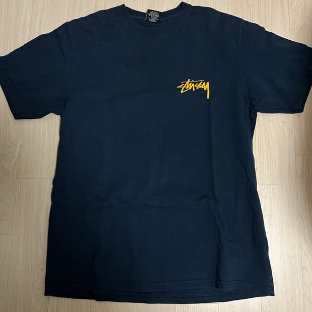 스투시 티셔츠 반팔 m 사이즈 네이비